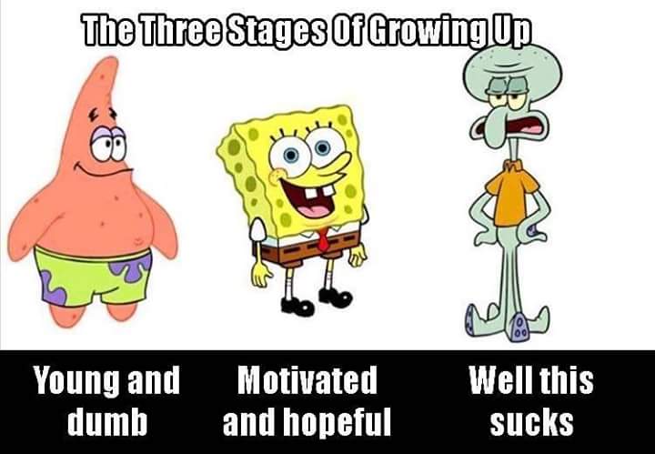 The Three Stages Of Growing Up